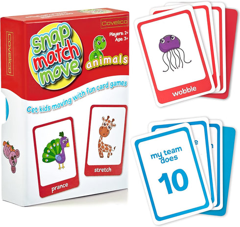 Animal Cards for Kids, All Animal Games Action Cards, Fun Exercise Games for Kids Animal Cards, Exercise Cards for Kids & Gross Motor Games for Ki...
