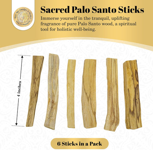 Sacred Palo Santo Wood Incense Sticks - New Age Smudges & Herbs | Harness 'Holy Wood' for Cleansing, Meditation & Energy | Ethically Sourced, Arom...