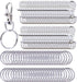Metal Swivel Lanyard Snap Hooks and Split Key Rings Chain Hook Keychain, 100 Pieces...
