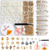 1200 Pcs Pearl Beads and Gold Spacer Beads Set for Jewelry Bracelet Making Kit with String and Charms for Adults DIY Art and Craft for Girls Frien...