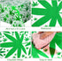 2 Pieces Pot Leaves Weed Banners and 51.2 x 86.6 Inch Weed Tablecover Green Hawaii Tropical Palm Leaves Banner Tablecloth for Pot Leaf Felt Birthd...
