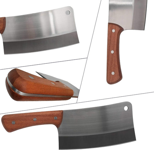 Kitory Meat Cleaver 7'' Heavy Duty Chopper Butcher Knife Bone Cutter Chinese Kitchen Chef’s Chopping Knife for Meat, Bone- Full Tang 7CR17MOV High...