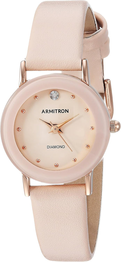 Armitron Women's 75/2447 Diamond-Accented Leather Strap Watch...