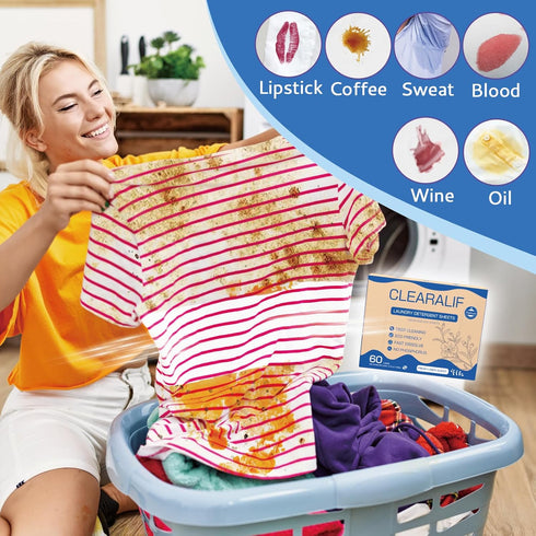CROS 180 Loads Laundry Detergent Sheets Linen Scent, for Travel, Home, Apartment, Dorm, Laundry Detergent Strips Eco Friendly, Hypoallergenic, Liq...