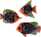 Cactus Canyon Ceramics Spanish 3-Piece Fish Wall Hanger Set, Negro...