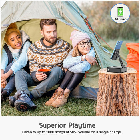 Gifts for Men Women Foldable Cellphone Stand with Bluetooth Speaker and Power Bank Birthday Gift Idea for Mom Dad Cool Gadget Tech Gifts...