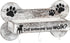 J JACKCUBE DESIGN Rustic White Bone Shape Wall Mounted Dog Leash Holder with 3 Key Holder Hooks and Extra Storage Compartment Box Shelf for Pet Tr...