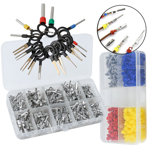 Car Electrical Terminal 1/1.5/1.8/2.2/2.8/3.5mm Auto Non-Insulated Plug Removal Tool Male Female Crimp Seals Automotive Wire Connectors pin kit Mo...
