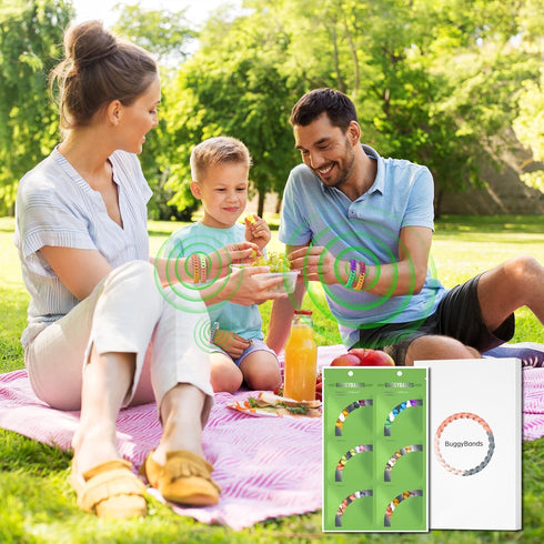 6 Pack Mosquito Repellent Bracelets for Adults and Kids, DEET-Free Insect & Bug Repellent Bands, Individually Wrapped Repellent Wristbands for Out...