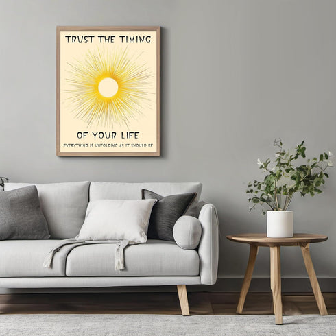 Posterizer 1 pcs-positive spiritual message-trust the timing-Quotes and Poems Gift For Buddhism Meditation philosophy Fans- unframed wall art...