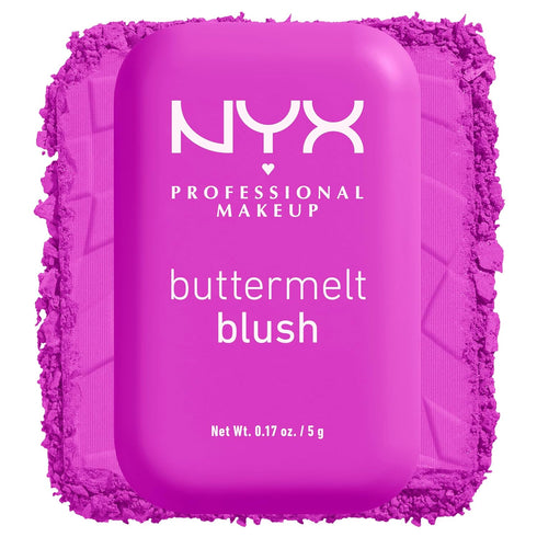 NYX PROFESSIONAL MAKEUP Buttermelt Powder Blush, Fade and Transfer-Resistant Blush, Up to 12HR Make Up Wear, Vegan Formula - All The Butta...