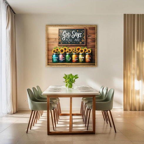 Posterizer 1 pcs-bible verses-God says you are unique-Religious Posters-Motivational & Inspirational Art-Gifts for Christians-Living Room Bedroom ...