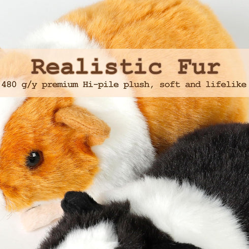 2pc Guinea Pig Stuffed Animals - Realistic Plush Cute Plushie Toys for Kids, Small Live Animals Pet Doll Toy for Boys Girls Birthday...
