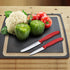 Victorinox Swiss Made Stainless Steel Kitchen Knife Set (2 Pcs) Straight Edge 8 cm and Wavy Edge 11cm Knives, Red, Kitchen Tools and Items | CB.6....