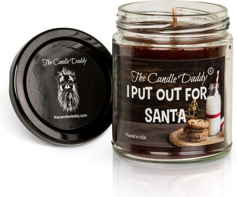 I Put Out for Santa Funny Christmas Candle - Chocolate Chip Cookie Scented Candle - Hand Poured in USA - 6oz...