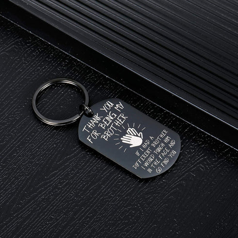 Brother Gifts Keychain for Big & Little Brothers - Anniversary, Valentines Day, Birthday, Christmas Gifts for Men...