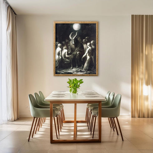 Posterizer 1 pcs-dark mystical scene-anthropomorphic being-for witch occult lovers 2-Gothic Art-Fantasy & Fiction Art-Living Room Bedroom Decor- u...