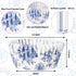 600Pcs Blue Floral Cupcake Liners Chinoiserie White Blue Flower Cupcake Wrappers Paper Disposable Decorative Muffin Brownie Cups for Baking Party ...