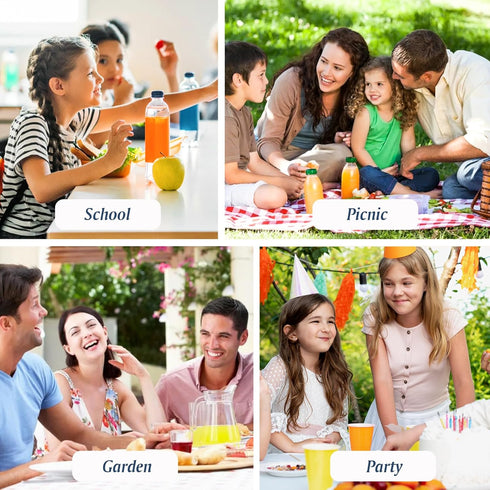 4 Sets Reusable Utensils Set with Case, Plastic Camping Utensil Set Knife Forks and Spoon for Lunch Box Kit, Cool Dirt Bike Pattern Travel Cutlery...