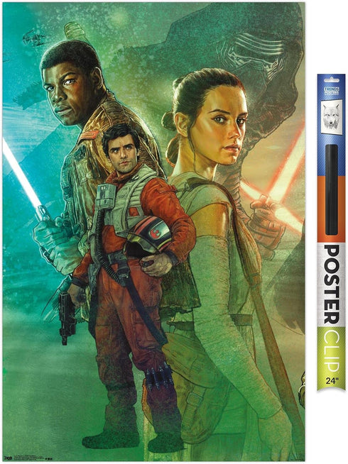 Trends International Star Wars: The Force Awakens - Celebration Mural Wall Poster, 22.375" x 34", Premium Poster & Clip Bundle...