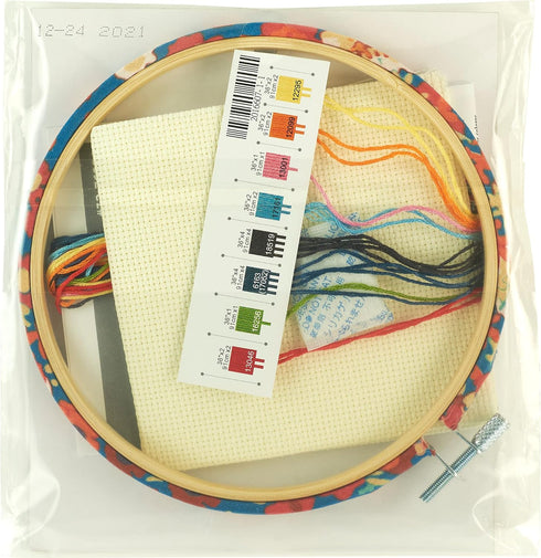 Dimensions Tea Time Counted Cross Stitch Kit for Beginners, 6" Diameter, 6 Piece...