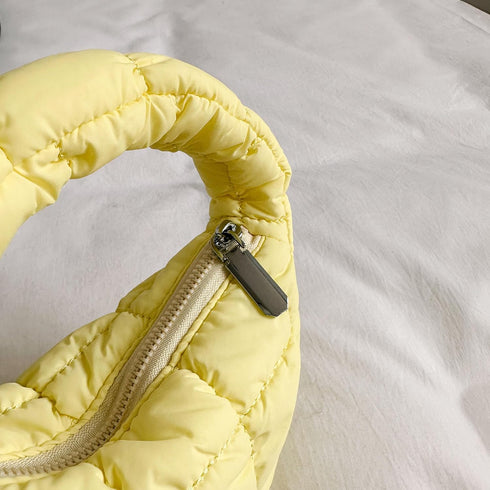 Quilted MINI Handbag and Purses Women Puffer Nylon Hobo Cotton Padded Purse Work Travel Lightweight...