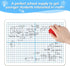 XY Axis Graph Dry Erase Board, 9" x 12" Double-Sided Coordinate Grid Whiteboard, Math Manipulatives for Students, Classroom and Home, Small Dry Er...