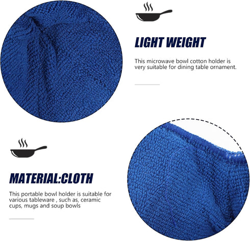 Hemoton Microwave Plate Holder,Soup Bowl Cozy Koozies,Microwave Bowl Holder for Hot Food,Microwave Cozy Bowl Hot Pad,Microwavable Bowl Cozy,Microw...