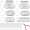 Inbagi 481 Pcs Earring Making Kit Jewelry Making Supplies Bulk Earring Findings with Teardrop and Round Beading Hoops Earring Hooks Open Jump Ring...