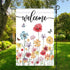 Avezano Welcome Wildflower Garden Flag Spring and Summer Floral Yard Flag for Outside Farmhouse Garden Decor Seasonal Welcome Sign Porch Decoratio...
