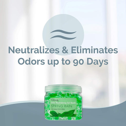 Clear Air Odor Eliminator Gel Beads - 12 oz, Pack of 2 - Air Freshener Made with Essential Oils - Eliminates Odors in Bathrooms, Cars, Boats, RVs ...