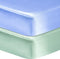 2 Pack Satin Soft Crib Sheet for Baby with Sensitive Hair Silky Baby Mattress Sheet Blue and Green Unisex 52’’x28’’x8’’ Fitted Sheets...