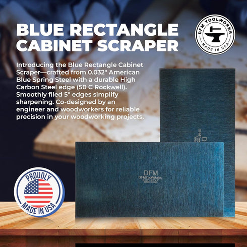 Rectangle Card Scraper - Precision Cabinet Multi-use Scraper for Woodworking, Wood Fine Finishers, Glue Scraper, Quality Handcrafted Card Shaping ...