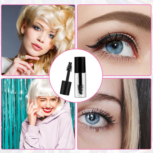 10 PCS Empty Mini 3ml Mascara Tubes, Mini Eyelash Cream Container Bottle with Eyelash Wand Rubber Inserts, Empty Mascara Tube Kit for DIY Mascara ...