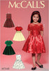 McCall Patterns Children's/Girl's Gathered Dresses With Petticoat And Sash...