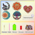 Enjoy Myself Diamonds Paintings Suncatcher,5 Pcs DIY Wind Chimes Diamond Arts and Crafts Gifts,Double Sided 3D Rhinestone Hanging Ornament for Win...