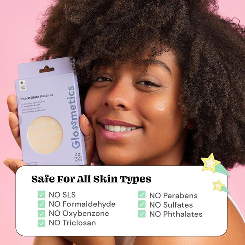 Glossmetics Check Mate Hydrocolloid Spot Stickers - Blemish Dots Clear Pimple Patches for Face, Zit Patches for Blemish Patch (40 Count) (Dots Cle...