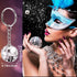 Henoyso 36 Pcs Mirror Disco Ball Keychain Mini 70s Disco Keychain Bulk Small Silver Disco Ball Decoration for 1970s Party Favors Decorations Mardi...