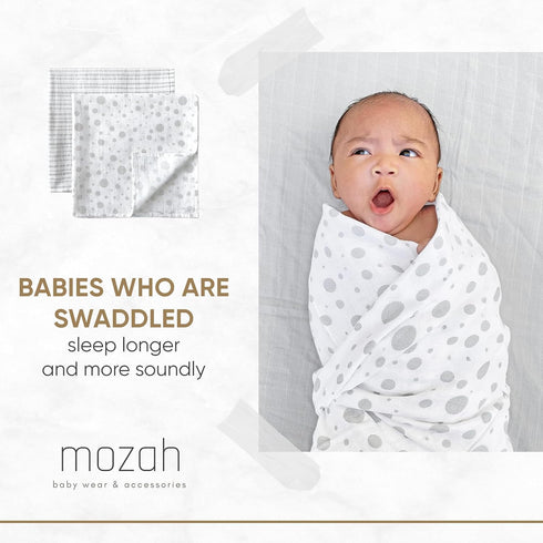 Organic Muslin Swaddle Blankets - 100% Soft Organic Cotton - Baby Girl Blanket and Baby Boy Blanket - Ideal Baby Registry Items Unisex Essentials ...