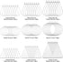 YaeYur 90Pcs White K Beading Hoop Earrings Beading Hoop Set Geometric Beading Earrings Teardrop Round Triangle Beading Hoops for Earring Making DI...