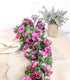 Miracliy 9Pcs 74FT Purple Flower Garland Artificial Rose Arch Vines Fake Spring Floral Garland for Flower Wall Backdrop Wedding Mothers Day Garden...