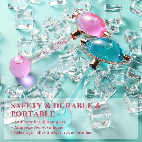 Ice Globe for Facials, New Version 2 in 1 Facial Globe Women's Face Skincare Globe, Ideal Unique Birthday Gifts, Surprises, Elevate Beauty The Rou...