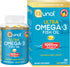 Qunol Fish Oil Omega 3 Mini Softgels, 1000mg Omega 3 EPA + DHA, Ultra Pure Supplements, Heart Health Support, Lemon Flavor, Easy to Swallow Minis,...