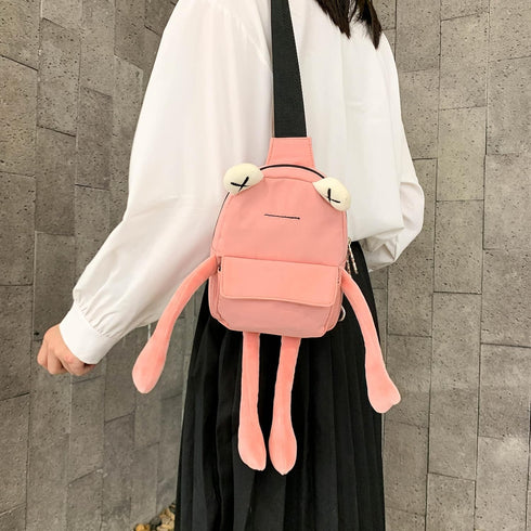 Frog Crossbody Handbags For Women Men, Cute Shoulder Bag Nylon Sling Bag Chest Bag Casual Travel Hiking Daypack...