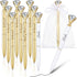 10 Pcs Bridal Shower Pens Bridesmaid Pens Diamond Pens with 10 Sheer Organza Bags Crystal Metal Ballpoint Pens Bling Pens for Wedding Party Favors...