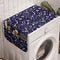 Lunarable Marine Washing Machine Organizer, Nautical Elements in Line Art Style on Blue Background Sea Travel Theme, Anti-slip Fabric Top Cover fo...