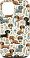 iPhone 13 Cute Dachshund Weiner Dog Lovers Pattern Case...