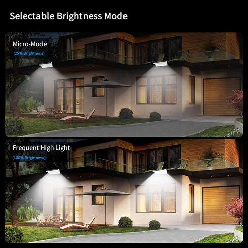 Solar Lights Outdoor, 800LM 3000mAh Solar Motion Sensor Lights, 4 Modes 46LED Solar Motion Lights Outdoor with IP65 Waterproof for Garden Deck Gar...