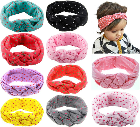 Baby Headbands Turban Knotted, Girl's Headband for Newborn,Toddler and Childrens (10Pack-CL3)...
