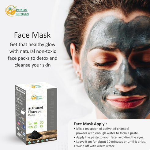 Activated Charcoal Powder Food Grade Natural Detoxifier for Digestive Health, Teeth Whitening, Face Masks, Natural Detoxification and Bug Bite Rel...
